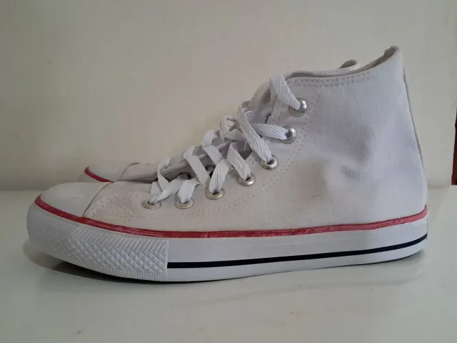all star converse branco 40 cano alto