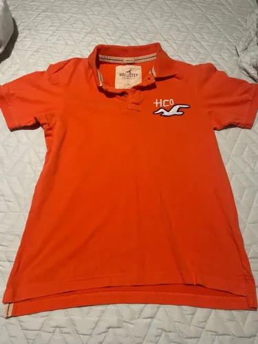 Camisa Polo Hollister Laranja M