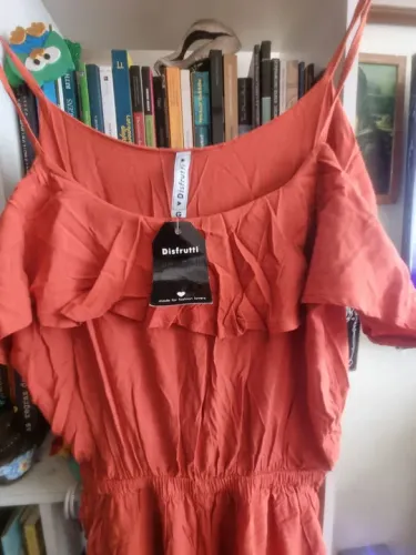 Macacão laranja de viscose G