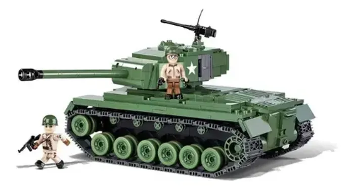 lego Tanque De Guerra Americano Cobi M26 Pershing Blocos De Montar 
