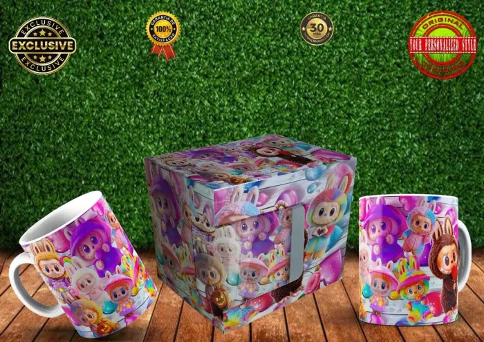 Caneca LABUBU personalizada + caixinha profissional.