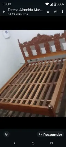 Cama madeira maciça *só hoje*