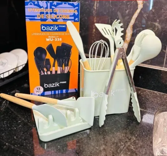 Kit de Utensílios de Cozinha de Silicone Bazik Prime