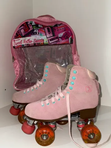 Patins rosa quad retrô oxer sweet suede