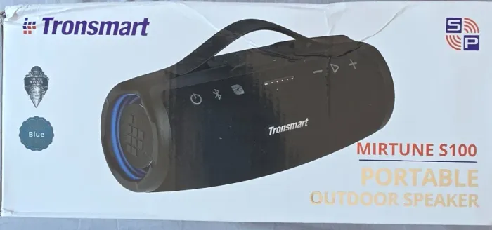 Caixa De Som Bluetooth Tronsmart S100 50w Ipx7 Azul - Preto - Original - Lacrado