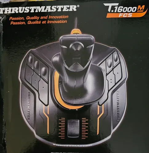 Joystick Thrustmaster T.16000M FCS Preto/ Laranja para PC Windows USB