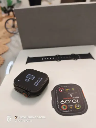 APPLE WATCH SÉRIE 2 ULTRA BLACK NA GARANTIA ATÉ 04/27 BATERIA 100 VÁRIAS PULSEIRAS BRINDE.