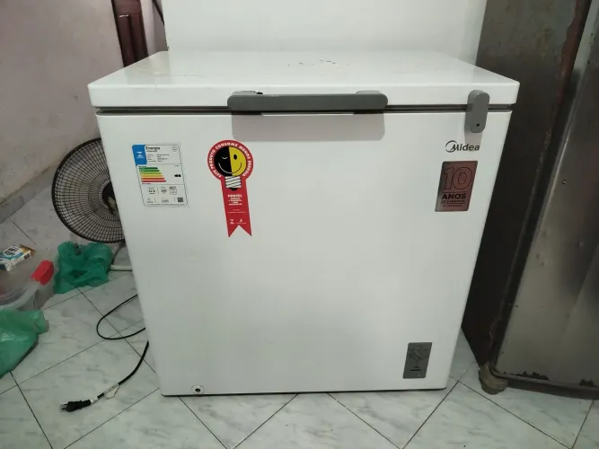 Freezer Horizontal 200L 1 Porta Branco Midea