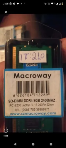 MEMÓRIA DDR4 2400MHZ 8GB