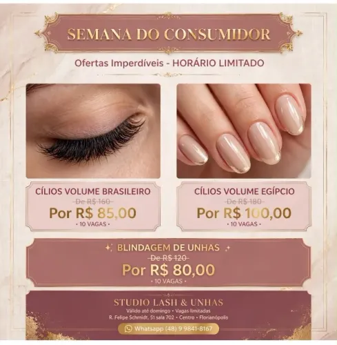 Cílios e unha 