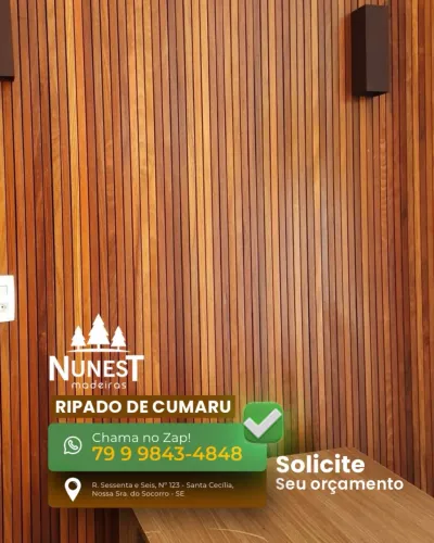 PAINEL RIPADO MADEIRA CUMARU