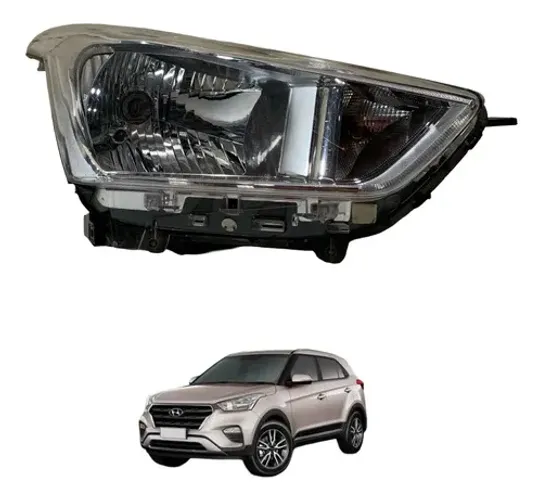 Farol Direito Foco Simples Hyundai Creta 2017 2018 A 2021 Direito/passageiro