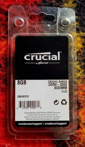 Memória RAM 8GB Crucial (DDR4) (3200)