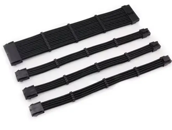 Kit Cabo de Extensão TEUCER Sleeved 3 em 1 (CPU, Placa mãe, GPU)
