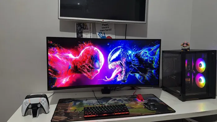 Pc gamer completo novo e garantia - r5 5600 + rx 5500 + monitor 24 + kit loja wyll inform