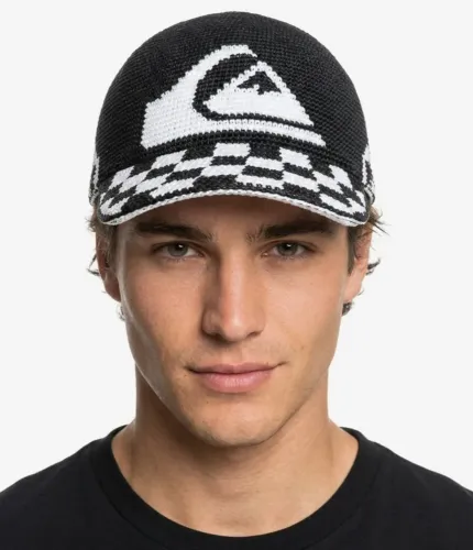 Boné de crochê Quiksilver xadrez