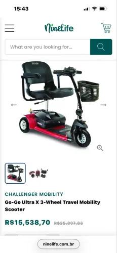 Go-Go Ultra X 3-Wheel Travel Mobility Scooter