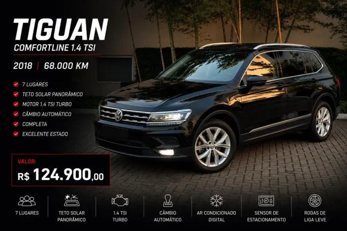 Volkswagen Tiguan Allspac Comf 250 TSI 1.4 Flex 2018