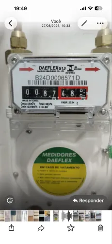Medidor gás 