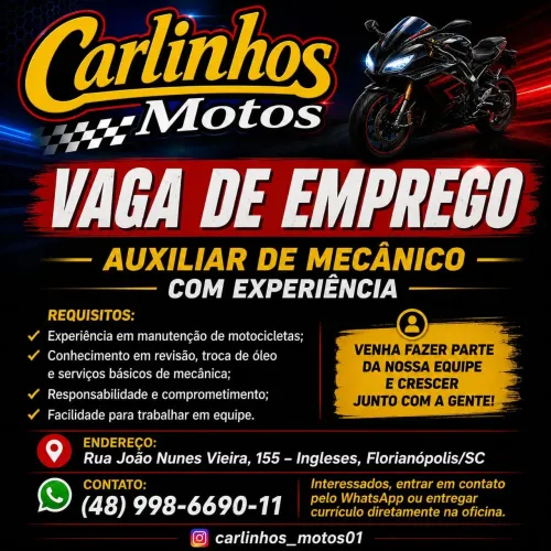 Vaga auxiliar mecânico