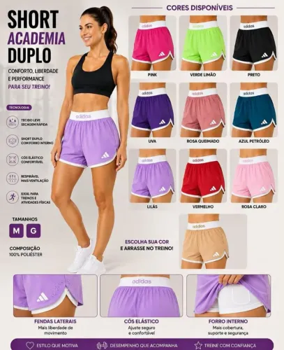 Short de academia 