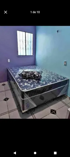Promoção camas casal molas box revestida espumas d 28