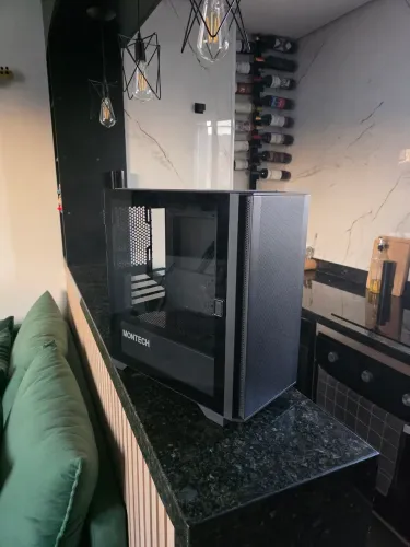 Gabinete gamer montech air 100 + water cooler + kit ventoinha