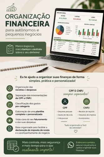 Organização Financeira para Autônomos e Pequenos Negócios