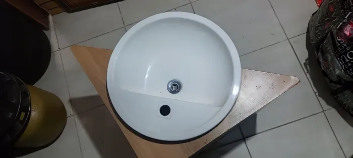 Balcão de banheiro de canto