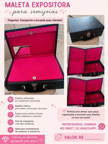 Maleta para semi jóias 