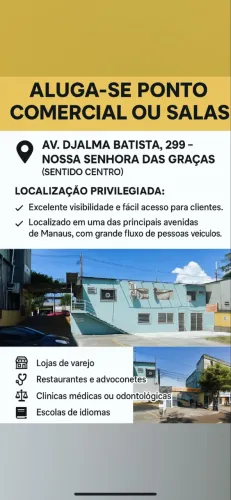 ? ALUGA-SE PONTO COMERCIAL OU SALAS - AV. DJALMA BATISTA