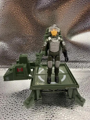 Gi Joe Jump Jet Pack e Grand Slam Laser Silver comandos em ação 