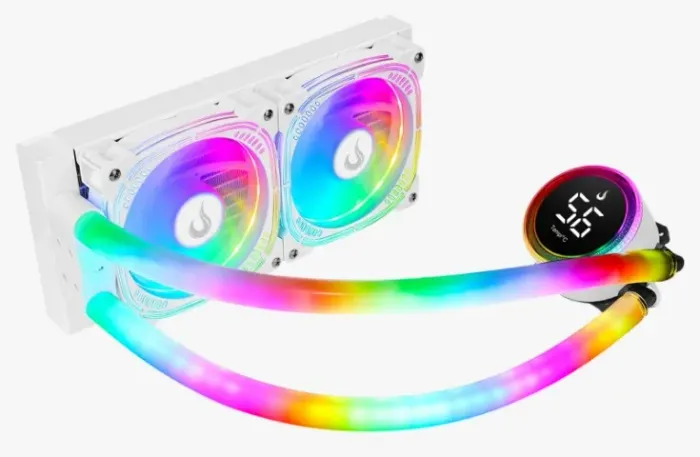 Water Cooler Gamer Rise Mode Aura Ice, ARGB, 240mm, Intel e AMD, Branco - RM-WAI-02-ARGB