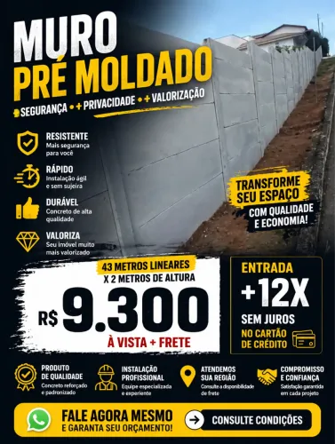 Muro pré moldado convencional 