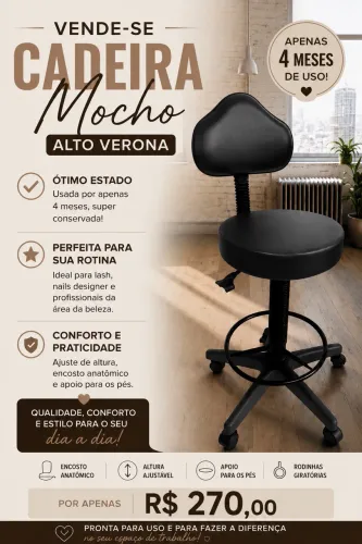 Cadeira Mocho Alto Verona