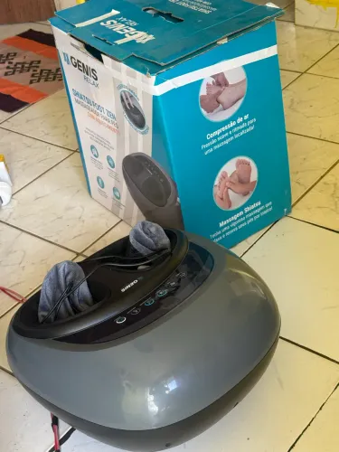 Assento massageador shiatsu comfort e massageador para pés com aquecimento genis Relax