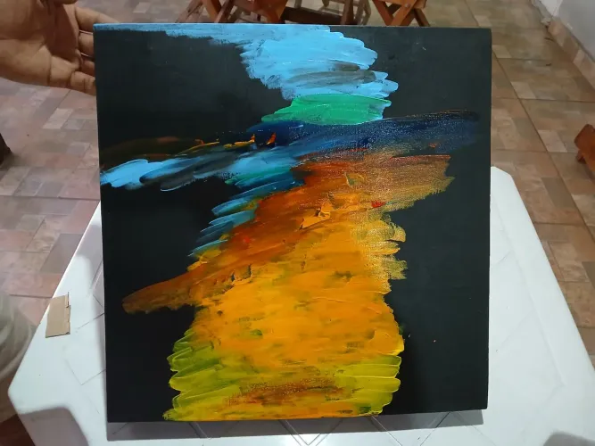 Quadro único 40x40cm acrílico sobre tela