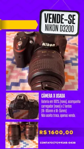 Câmera nikon 3200
