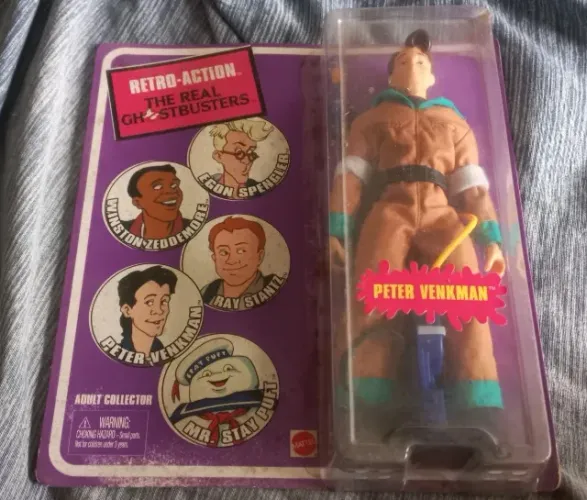 RETRO-ACTION The Real Ghostbusters Peter Venkman retrô Mattel Os Caça-Fantasmas