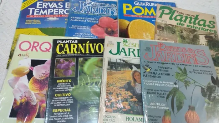 Lote 9 revistas plantas jardim orquídeas