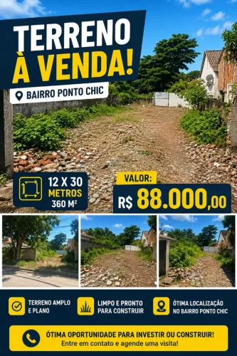 TERRENO BAIRRO PONTO CHIC