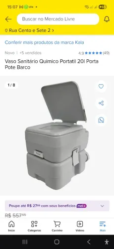 Vaso sanitario portatil