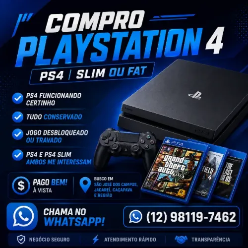 Playstation 4 - Completo em bom estado