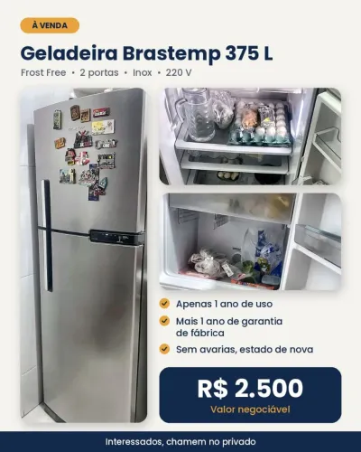 Geladeira Brastemp 375L