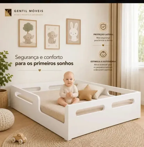 Cama infantil montessoriana casal
