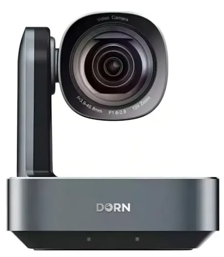 Webcam Dorn 12XU 4K Zoom 12x AI Conexões HDMI USB NDI HX Preto