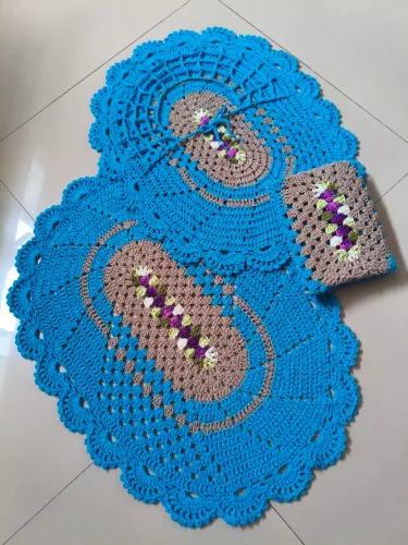 Jogo de banheiro em crochê 