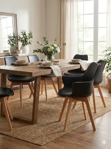 Cadeira Joly com Braço e Assento Estofado - Design Moderno