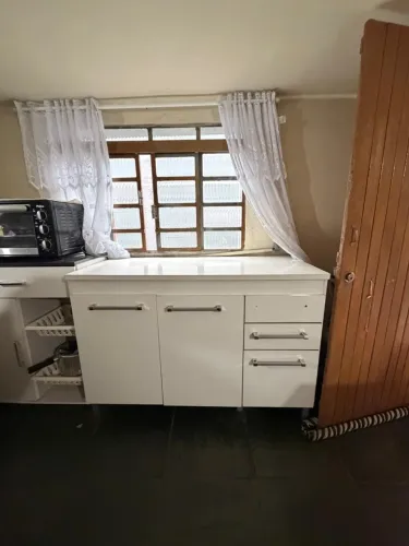 Gabinete balcão branco para cozinha