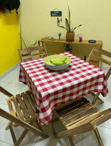 Mesa palet c 4 cadeiras